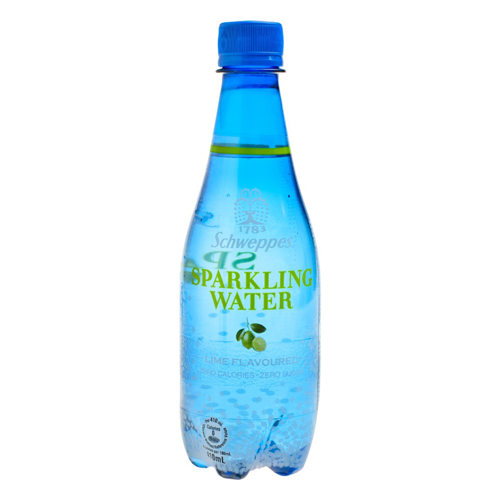 Sparkling water with lime